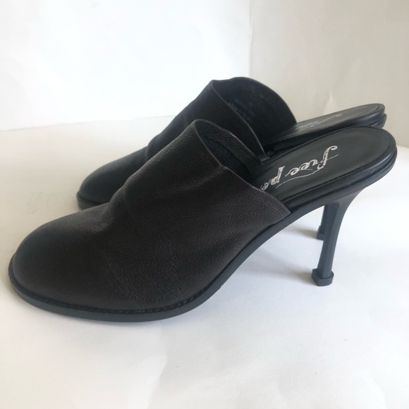 Free People Women’s Leila Stiletto Heeled Slouch Leather Mule Size 39/9 - Picture 6 of 13
